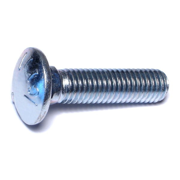 Midwest Fastener Carriage Bolt, Square Neck, 13 (Coarse), 2 in L, Steel, Zinc Plated, 6 PK 31903 - main